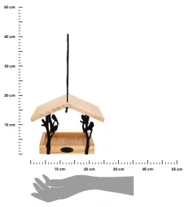 Esschert Design Závesné krmítko pre vtáky VORES hnedé