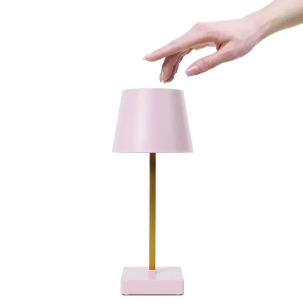 HowHomely LED lampa STELO TOUCH ružová/zlatá