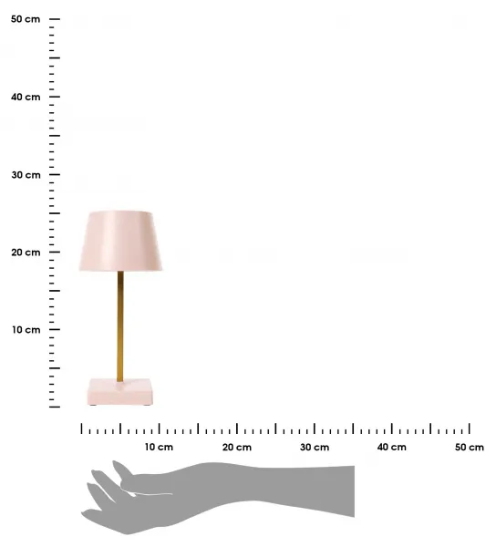 HowHomely LED lampa STELO TOUCH ružová/zlatá