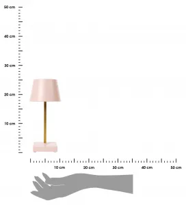 HowHomely LED lampa STELO TOUCH ružová/zlatá