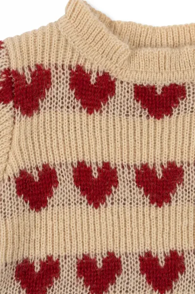 Detský sveter s prímesou vlny Konges Sløjd LAULA SWEATER