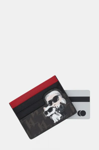 Púzdro Na Platobné Karty Karl Lagerfeld Ikon Monogram Cc Card Holder Brown-Kl Mono