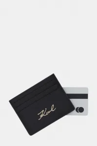Kožené puzdro na karty Karl Lagerfeld K/SIGNATURE