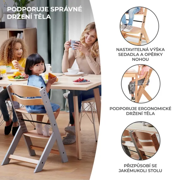 Jedálenská stolička Kinderkraft Enock Farba: Beige