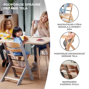 Jedálenská stolička Kinderkraft Enock Farba: Beige