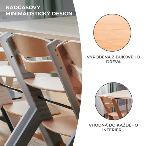 Jedálenská stolička Kinderkraft Enock Farba: Beige