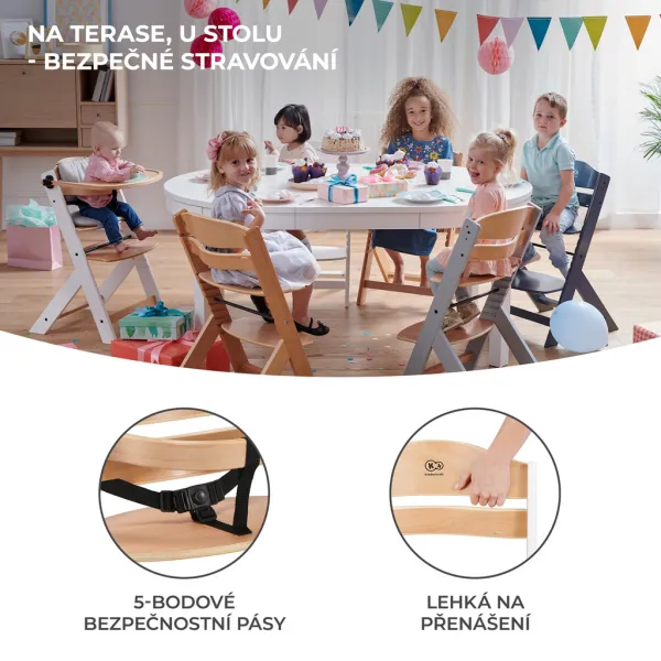 Jedálenská stolička Kinderkraft Enock Farba: Beige