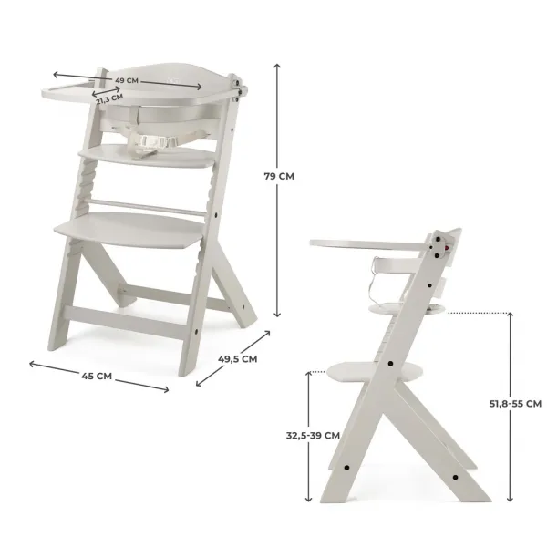 Jedálenská stolička Kinderkraft Enock Farba: Beige