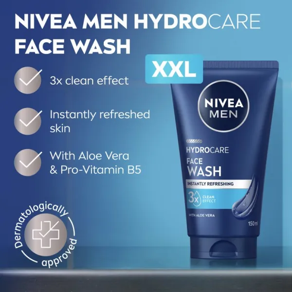 NIVEA MEN Hydrocare hydratačný čistiaci gél pre mužov 150 ml