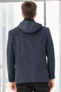 K9532 DEWBERRY MEN'S COAT-DIAGONAL NAVY BLUE