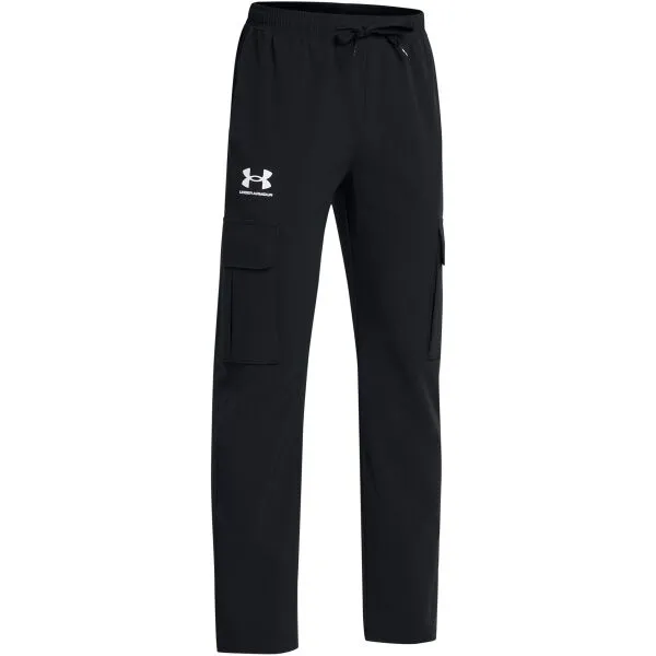 Under Armour ICON WOVEN Chlapčenské nohavice, čierna, veľkosť M