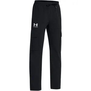 Under Armour ICON WOVEN Chlapčenské nohavice, čierna, veľkosť M