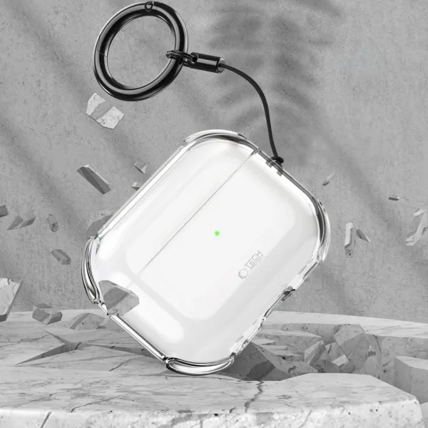 Tech-Protect Bounce puzdro, Apple AirPods Pro 3, priehľadné