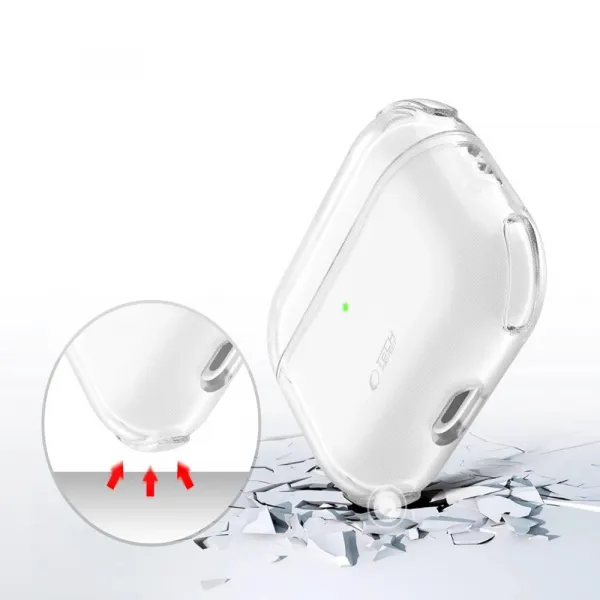 Tech-Protect Bounce puzdro, Apple AirPods Pro 3, priehľadné
