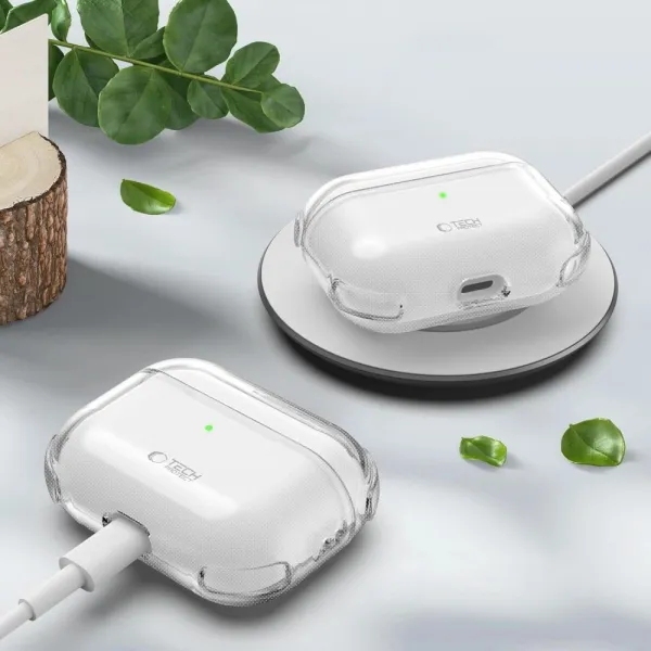 Tech-Protect Bounce puzdro, Apple AirPods Pro 3, priehľadné