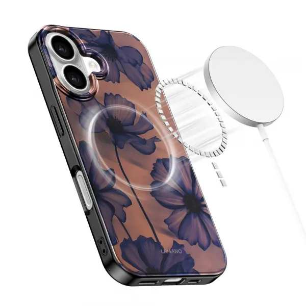Tech-Protect Lamano MagSafe obal, iPhone 16, velvet night
