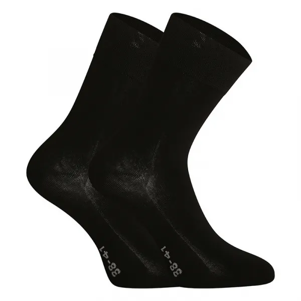 3PACK ponožky Gino bambusové bezšvové čierne (82003) S