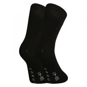 3PACK ponožky Gino bambusové bezšvové čierne (82003) S