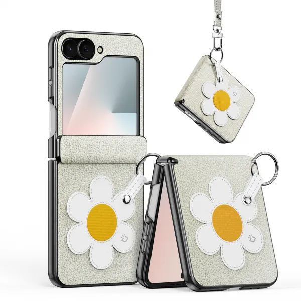 DUX LUVY Obal so šnúrkou pre Samsung Galaxy Z Flip7 FE 5G / Flip6 5G DAISY