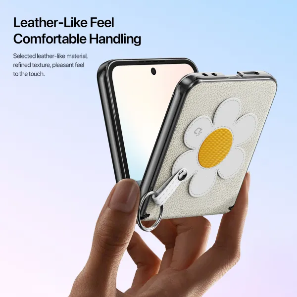 DUX LUVY Obal so šnúrkou pre Samsung Galaxy Z Flip7 FE 5G / Flip6 5G DAISY