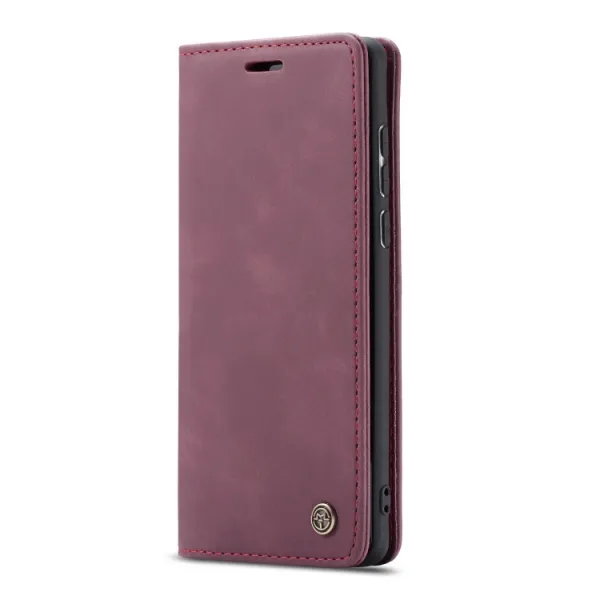 CASEME Flipové puzdro pre Samsung Galaxy A71 bordové