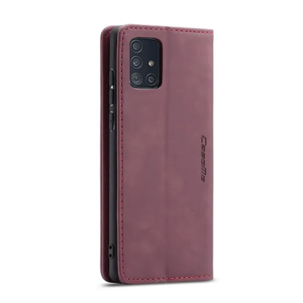 CASEME Flipové puzdro pre Samsung Galaxy A71 bordové