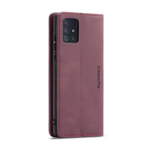 CASEME Flipové puzdro pre Samsung Galaxy A71 bordové
