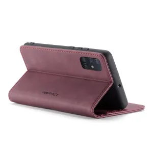 CASEME Flipové puzdro pre Samsung Galaxy A71 bordové