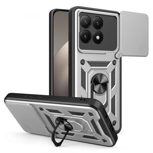 RING CAMERA Kryt s držiakom pre Xiaomi 15T strieborný