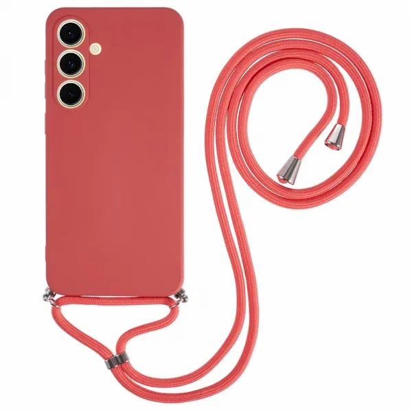 ROPE Kryt so šnúrkou Samsung Galaxy S25 FE červený