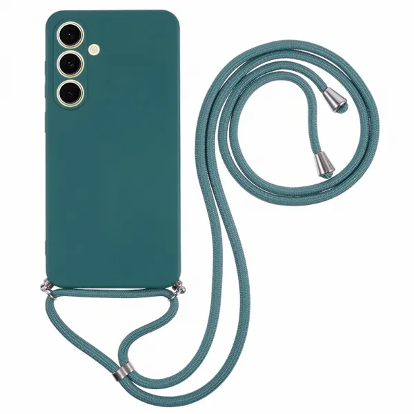 ROPE Kryt so šnúrkou Samsung Galaxy S25 FE tmavozelený