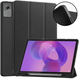 LEATHER Zaklápací kryt pre Lenovo Idea Tab Plus / Tab K12 čierny