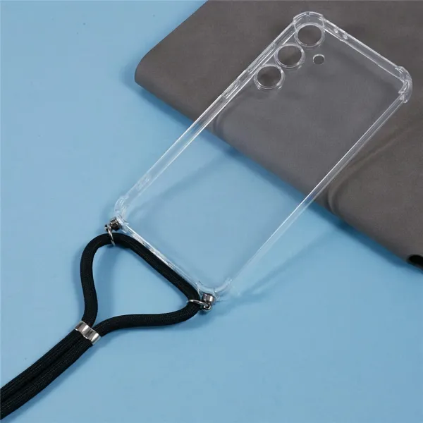 TRANSPARENT ROPE Kryt so šnúrkou Samsung Galaxy S25 FE priehľadný