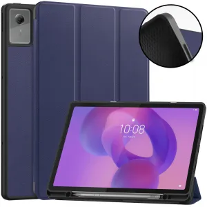 LEATHER Zaklápací kryt pre Lenovo Idea Tab Plus / Tab K12 modrý