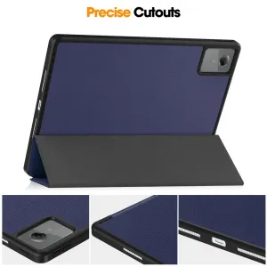 LEATHER Zaklápací kryt pre Lenovo Idea Tab Plus / Tab K12 modrý