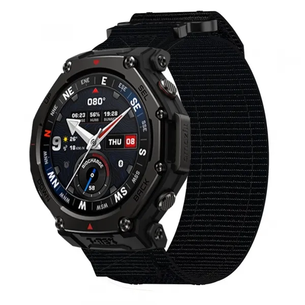 STURDY Nylonový remienok pre Amazfit T-Rex 3 Pro 48mm čierny