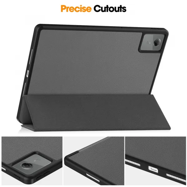 LEATHER Zaklápací kryt pre Lenovo Idea Tab Plus / Tab K12 šedý