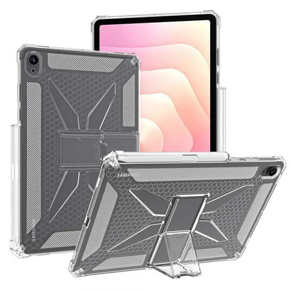 PROTEMIO ARMOR CLEAR Ochranný kryt so stojanom pre Samsung Galaxy Tab S11 priehľadný