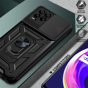 RING CAMERA Kryt s držiakom pre Realme 8 / Realme 8 Pro modrý