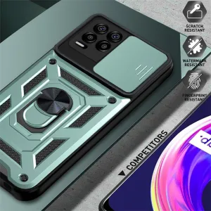 RING CAMERA Kryt s držiakom pre Realme 8 / Realme 8 Pro zelený
