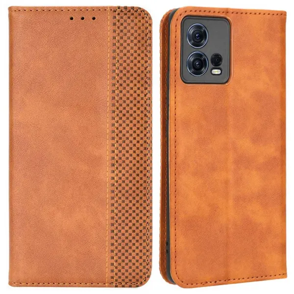 BUSINESS Peňaženkové puzdro pre Motorola Edge 30 Fusion hnedé