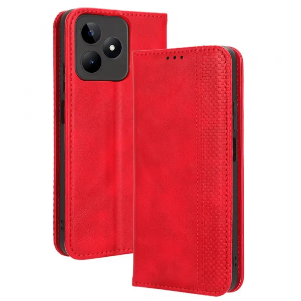 BUSINESS Peňaženkový kryt pre Realme Note 50 červený