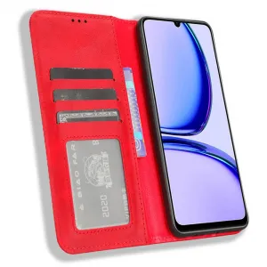 BUSINESS Peňaženkový kryt pre Realme Note 50 červený