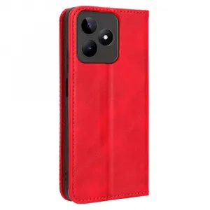 BUSINESS Peňaženkový kryt pre Realme Note 50 červený