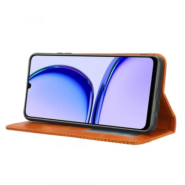 BUSINESS Peňaženkový kryt pre Realme Note 50 hnedý