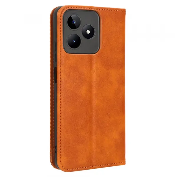 BUSINESS Peňaženkový kryt pre Realme Note 50 hnedý
