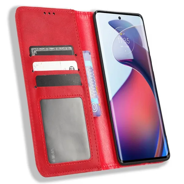 BUSINESS Peňaženkové puzdro pre Motorola Edge 30 Fusion červené