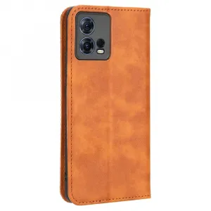 BUSINESS Peňaženkové puzdro pre Motorola Edge 30 Fusion hnedé