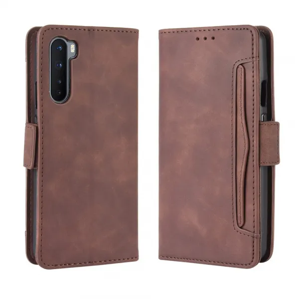 SLOT Peňaženkový obal pre OnePlus Nord hnedý