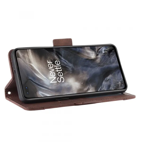 SLOT Peňaženkový obal pre OnePlus Nord hnedý